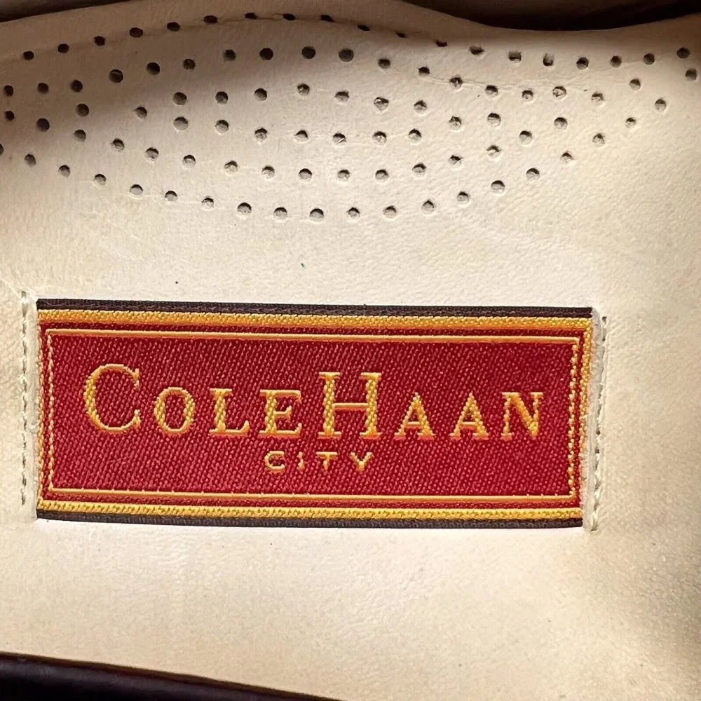Cole Haan Mens F3 3507 Pinch Burgundy Tassel Loafer Slip On Dress Men's 11 M GUC